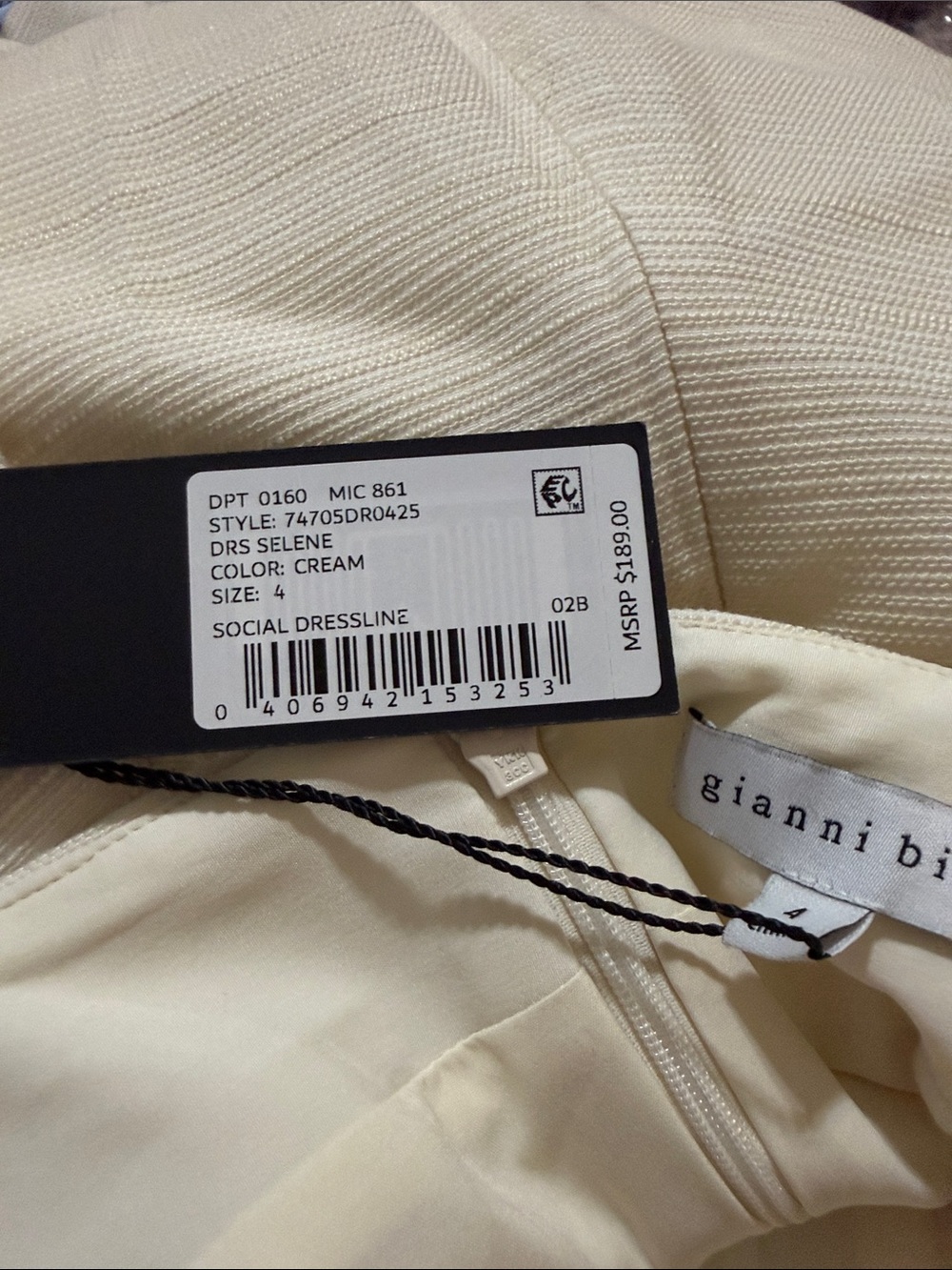 NWT Gianni Bini Selene A-Line Cut-Out Textured Dress - Picture 5 of 5